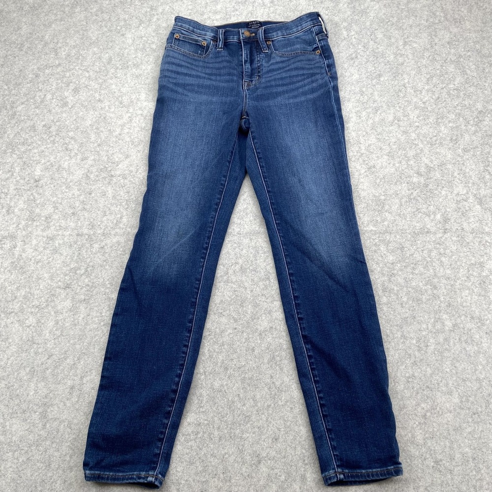 J.Crew 10" High-Rise Skinny Jeans Womens 26 (27x27) Blue Stretch Denim
